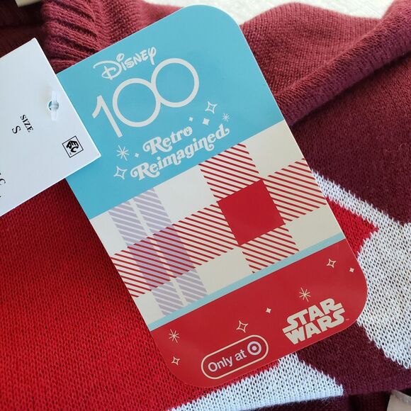 Darth Vader Christmas Sweater Mens S Red Holiday Fair Isle Disney Star Wars NEW - Picture 7 of 9